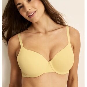 KNIX FreeFlex Demi Bra Buttercup 42 B 42B Yellow Soft Cup Underwire‎
